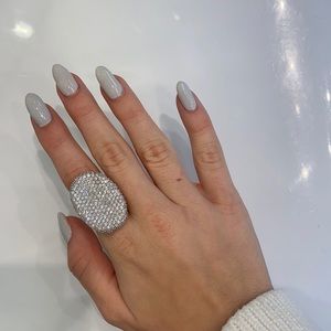 Sterling silver and CZ cocktail ring.